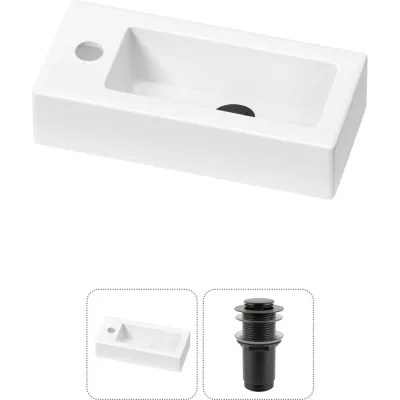 Комплект 2 в 1 Wellsee Bathroom Sink накладная/подвесная раковина 37x18 см, состоит 20215882R