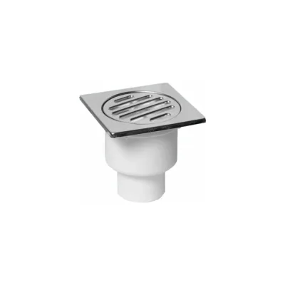 Трап McAlpine пластиковый, D50-10x10 прямой (решетка нерж.) MRFG4V