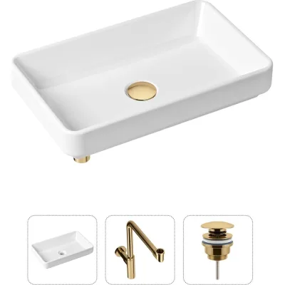 Накладная раковина для ванной Lavinia Boho Bathroom Sink Slim в комплекте 3 в 1 21520158