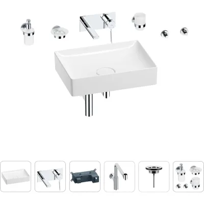 Раковина для ванной Wellsee Pure BY Wellsee в наборе 8 в 1 201006446