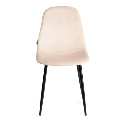 Стул Tetchair 4 шт BREEZE mod. JSC-58 Велюр/металл, 44x53x86 см, creamy кремовый HLR 5, черный 21133