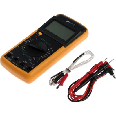 Мультиметр ТУНДРА DT-9208А, ACV/DCV, ACA/DCA, 200-200MΩ, 20nF-200mF, 40-400 C, 200 kHz 1550213