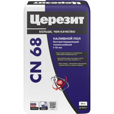 Самовыравниваюшая смесь Церезит CN 68/25 1-15 мм 25 кг 1668617