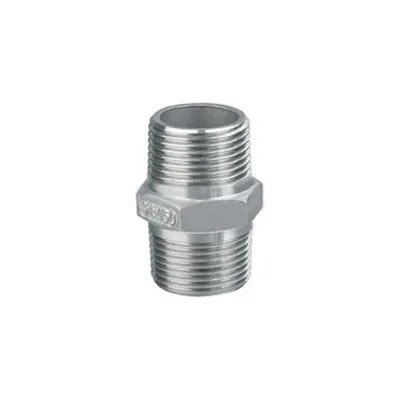 Шестигранный ниппель TITAN LOCK с наруж. резьбой BSP 2" с обеих сторон, нерж. сталь TL2HNSS