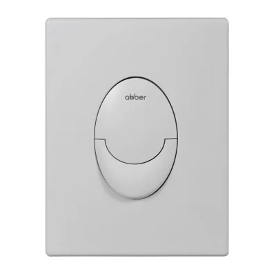 Клавиша смыва для инсталляций Abber пневматическая белая матовая (AC0125MW)
