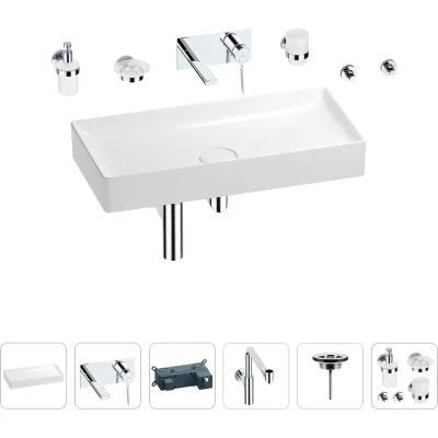 Раковина для ванной Wellsee Pure BY Wellsee в наборе 8 в 1 201006546