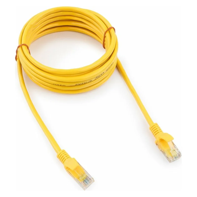 Многожильный патч-корд Cablexpert UTP кат.5e, 3м, литой, жёлтый PP12-3M/Y