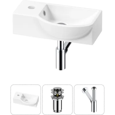 Комплект Wellsee 3 в 1 Lavinia Boho Bathroom Sink накладная/подвесная раковина 40x23 см 20216025R