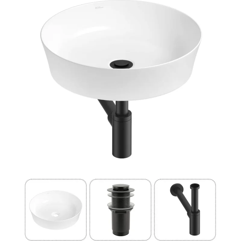 Набор Wellsee 3 в 1 Cromulent накладная раковина 43x43 см 20213535R