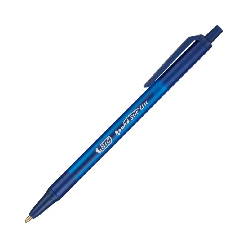 Ручка шариковая BIC автоматическая Раунд Стик Клик масляная, 0,32 мм, синяя 614075