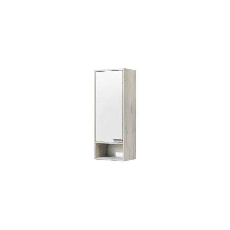 Одностворчатый шкаф AQUATON Флай белый, дуб крафт, левый 00056802