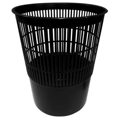 Корзина для бумаг WORKMATE 14 литров, черная, сетчатая поверхность 14-2550