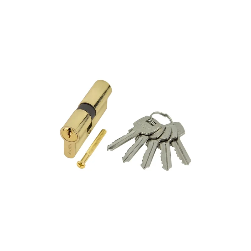 Цилиндр стальной Marlok ЦМ 70(35/35)-5К, английский ключ/ключ, PB золото 026670