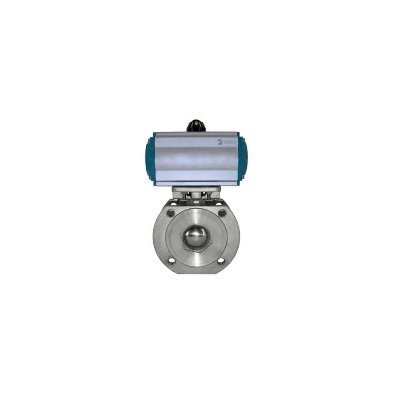 Кран шаровой межфланцевый NEWKEY AISI304 DN40 (1_1/2), с двухсторонним пневмоприводом AT63D NK-BIFp40/4*AT63D