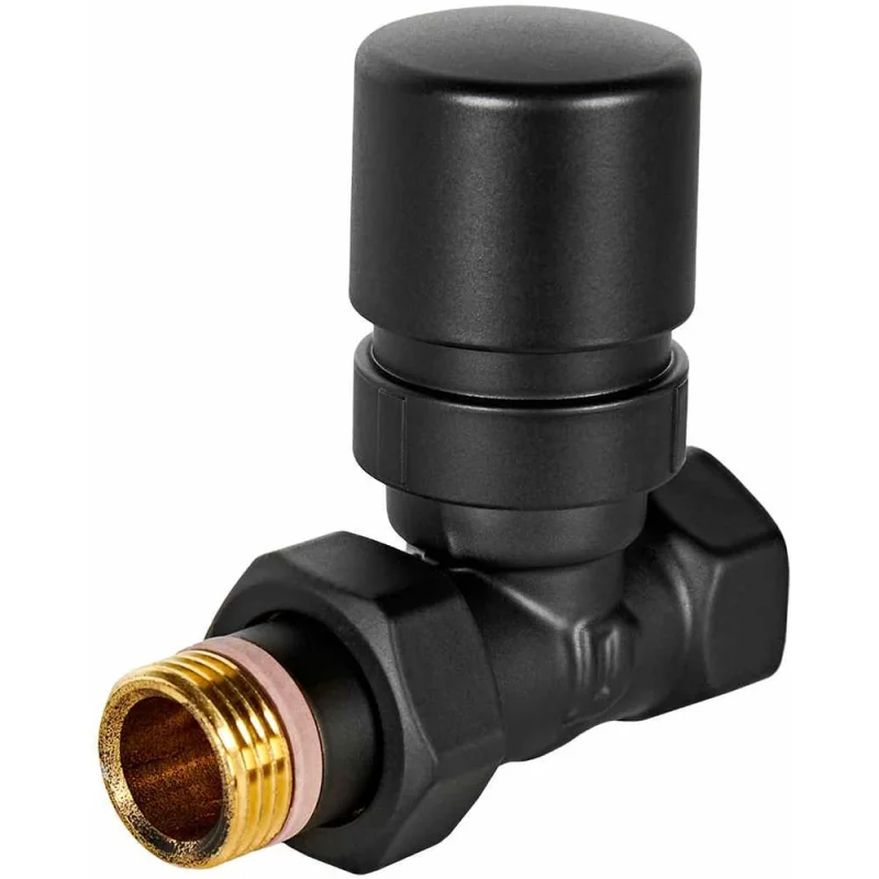 Клапан термостатический STOUT Design черный, прямой, 1/2 SVTD-0001-000015B RG00943679BT9J