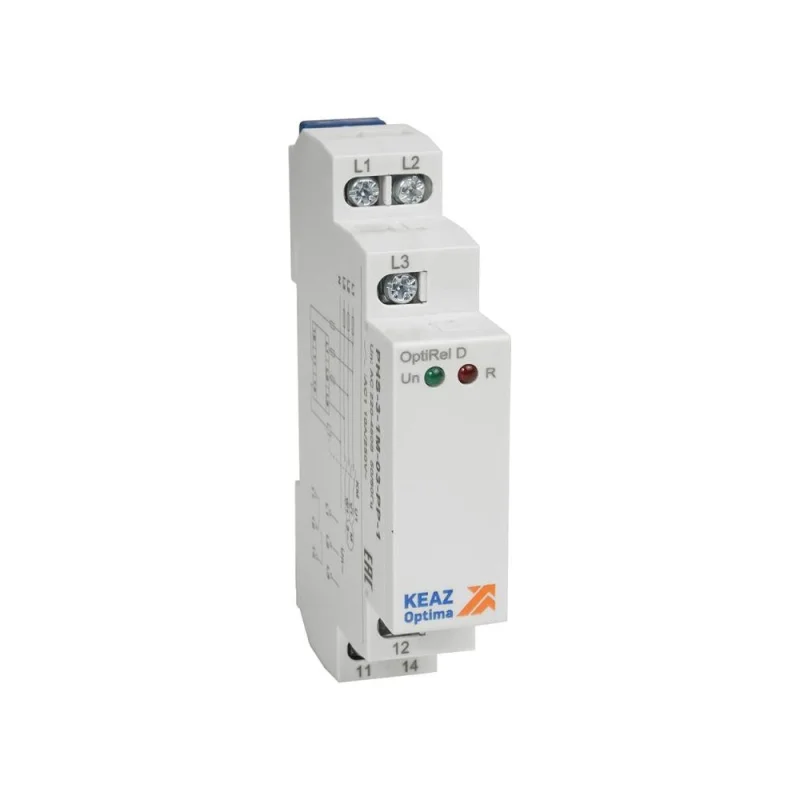 Реле контроля фаз КЭАЗ OptiRel D PHS-3-1M-03-PP-1 чередования обрыва фаз 3Ф 1СО 331988