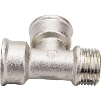 Тройник латунный Ду15 (1/2") В-В-Н никелированный STI D190-00072 3508