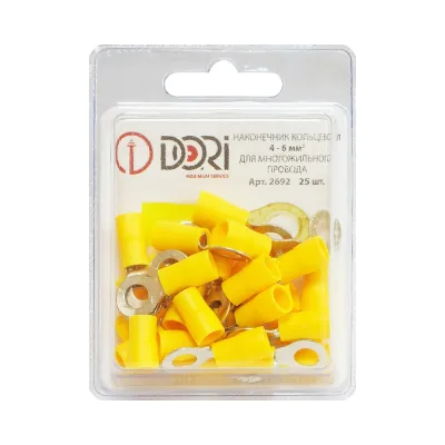 Наконечник кольцевой изолированный DORI (НКИ) 4,0-6,0мм2, d=6мм, 25шт 2692