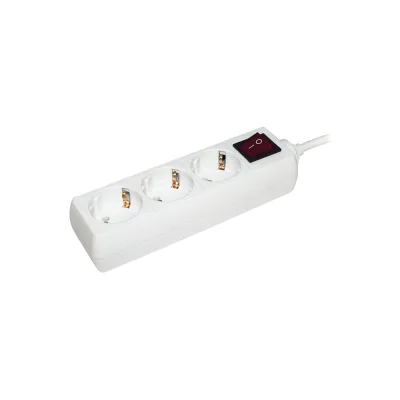 Удлинитель IEK У03К-выкл., 3 места, 2Р+PЕ, 3метра, 3х1мм2, 16А/250 WYP10-16-03-03-ZK-N