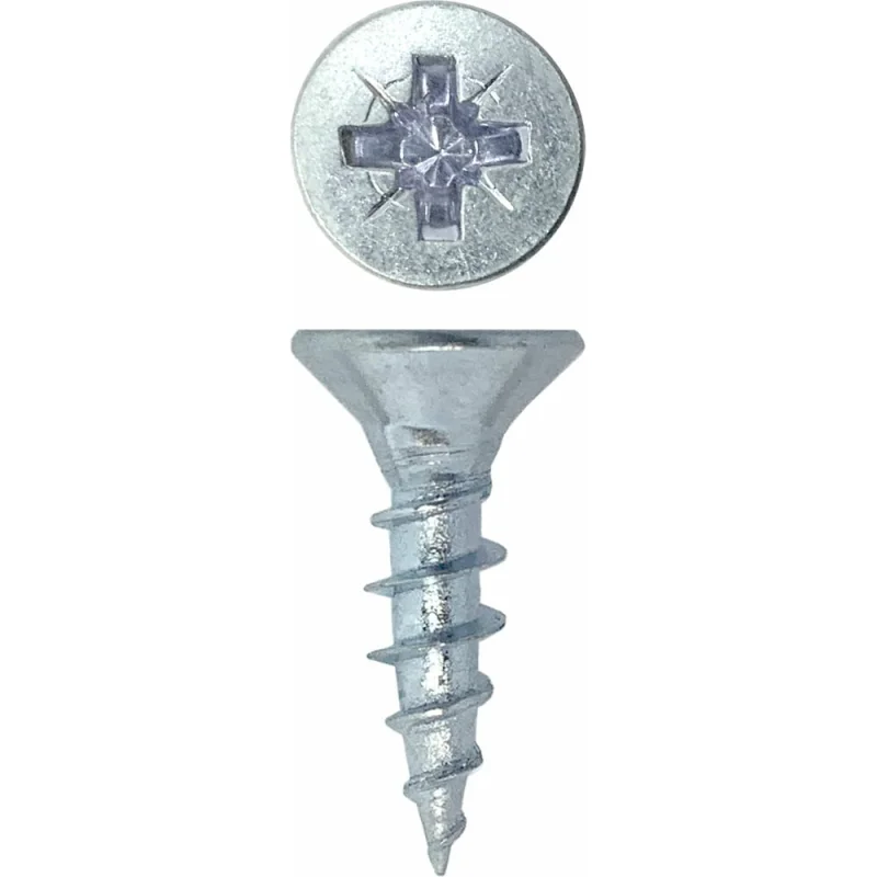 Универсальный саморез Rizzel Pz 4,5x16 белый цинк 12000 шт 00-00463958