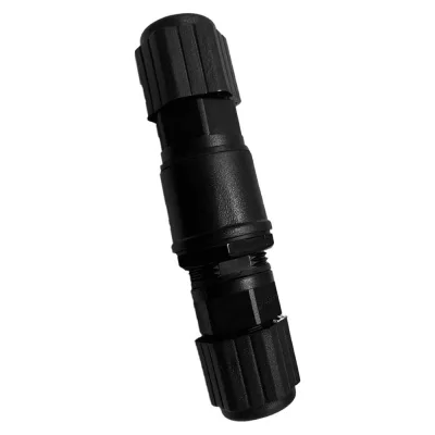 Кабельный коннектор RJ45-RJ45 Retic cat.5e/6, герметичный (IP67), цанг зажимы экранированный чёрный TWCS-STP67-OUTDOOR