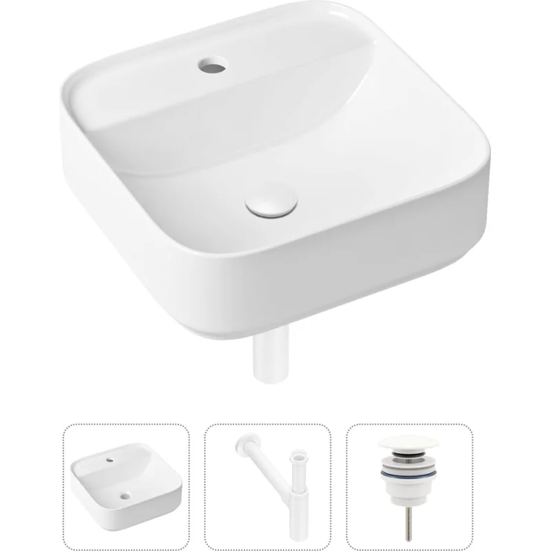 Накладная раковина для ванной Lavinia Boho Bathroom Sink Slim в комплекте 3 в 1 21520314
