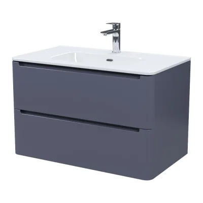Тумба с умывальником, подвесная IDDIS Edifice, 80 см, темно-серый 0108000i28 EDI80D0i95K