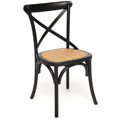 Стул Tetchair cross (mod.cb2001) дерево вяз, 49.5x53.5x87 см, черный 12472