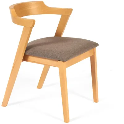 Стул Tetchair 2 шт., мягкое сидение versa (верса), каркас бук, сиденье ткань, 54.5x56x74 см, натуральный + коричневый 13989