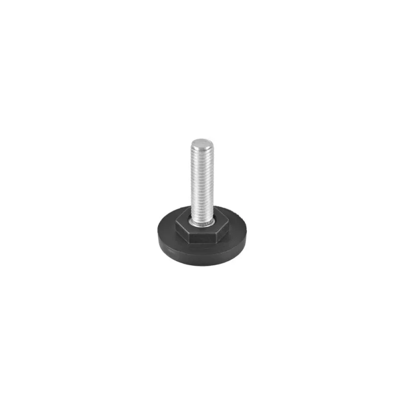 Опора резьбовая Миниворкс регулируемая с основанием Ø40 и резьбой М10х40, под ключ, цвет серый – (10 шт.) 40М10-40СС