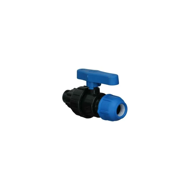 Компрессионный шаровой кран RTP наруж.резьба PN10 40x1 1/4" для ПЭ труб 30669