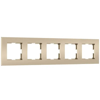 Рамка Werkel Slab пятиместная шампань софт (a071629)