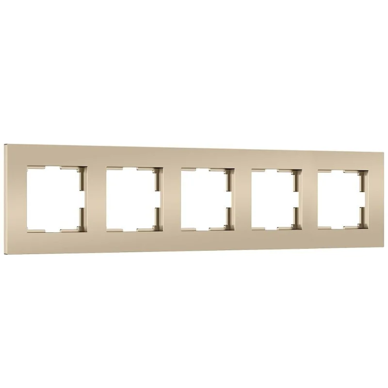 Рамка Werkel Slab пятиместная шампань софт (a071629)