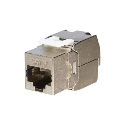 Модуль Keystone Jack RJ-45 CAT 6 экранированный 110 IDC тип 180 градусов, самозажимной REXANT 02-0261