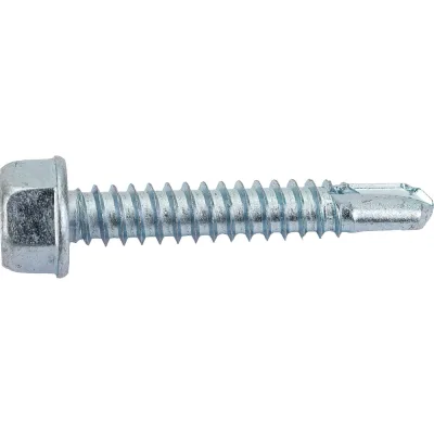 Саморез ZAMETAL 6,3x38 со сверлом и шестигранн. головкой, DIN 7504K, оц., уп. 200 шт. ZA081641
