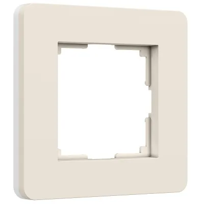 Рамка Werkel Split одноместная айвори/белая soft-touch (a067251)