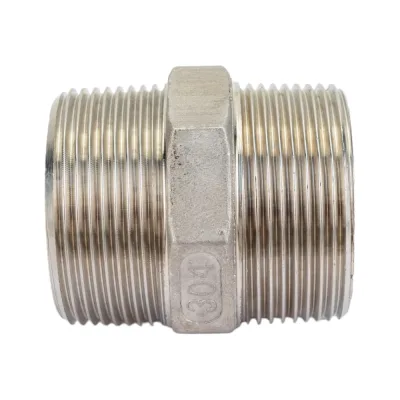Шестигранный ниппель TITAN LOCK с наружной резьбой BSP 1 1/2" с обеих сторон, нержавеющая сталь TL1.1/2HNSS