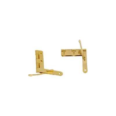Петля для шкатулок Левша с ограничителем, 32x30 мм, 2 шт., золото У8-3909.З
