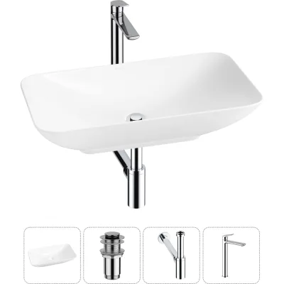 Набор Wellsee 4 в 1 Demure накладная раковина 60x36 см 20214591R