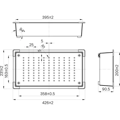 Коландер IDDIS Kitchen Line нержавеющая сталь, графит, 426x231 мм KOL23GMi59