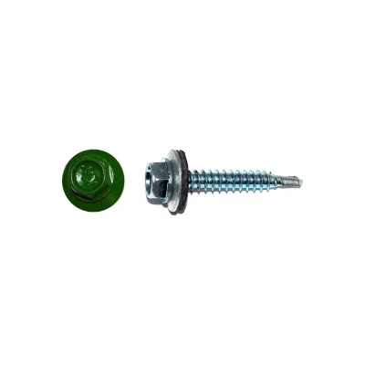 Кровельный саморез КРЕП-КОМП 4,8x35 RAL6002, зелёный K 3000 шт. ск356002к