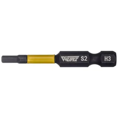 Бита торсионная магнитная HEX3x50 мм, 10 шт WURZ 2970