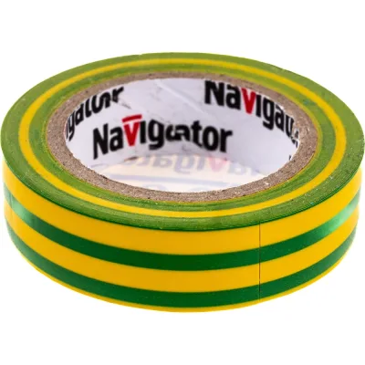 Изолента Navigator NIT-B15-10/YG желто-зеленая 71234