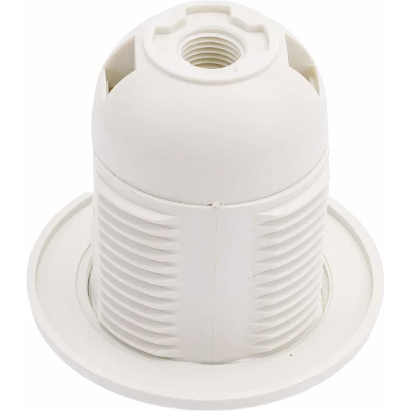 Патрон электрический General Lighting Systems GLH-E27-HRP-H-W-R (подвесной с кольцом, E27, термостойкий пластик, белый) 474013