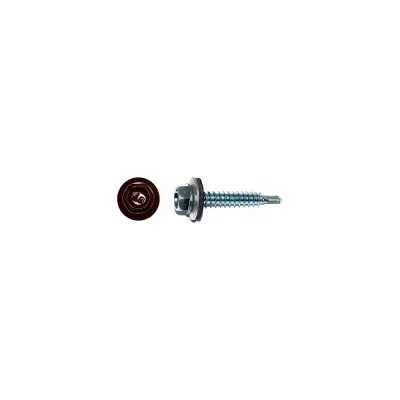 Кровельный саморез КРЕП-КОМП 5,5x25, RAL 3005, красное вино, 3000 шт. ск55253005к