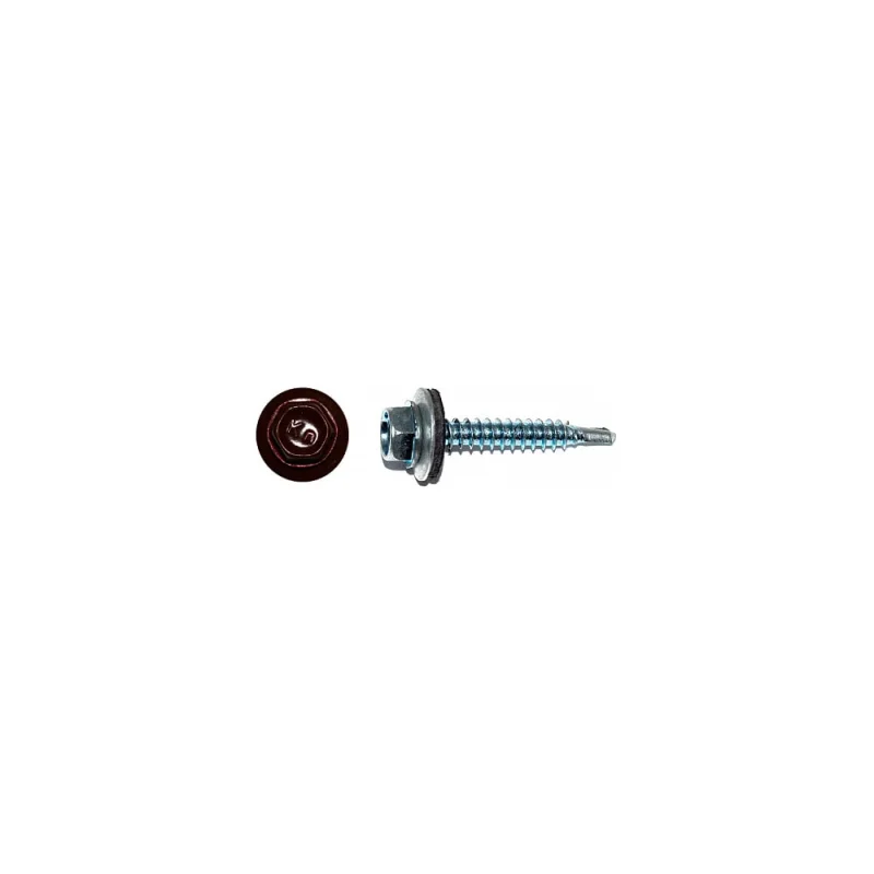 Кровельный саморез КРЕП-КОМП 5,5x25, RAL 3005, красное вино, 3000 шт. ск55253005к