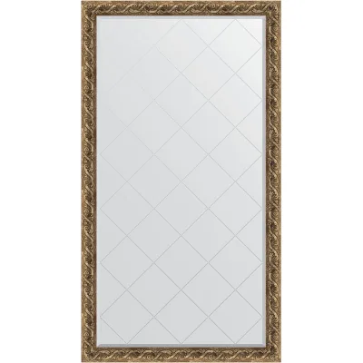Напольное зеркало с гравировкой в багетной раме EVOFORM фреска 84 мм, 111x200 см BY 6351