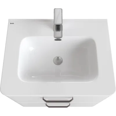 Тумба с умывальником, подвесная IDDIS 60 см, белая, Брик (Brick) BRI60W0i95K