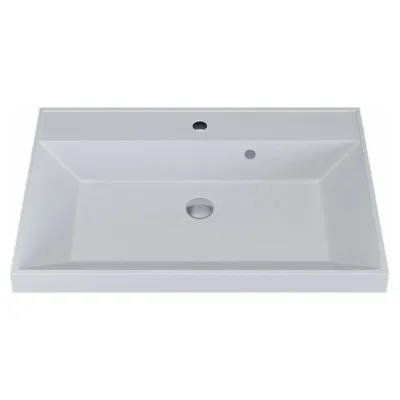 Кварцевая раковина для ванной комнаты Uperwood Classic Quartz 70 см, белая матовая, жасмин 291030003