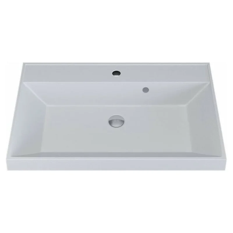 Кварцевая раковина для ванной комнаты Uperwood Classic Quartz 70 см, белая матовая, жасмин 291030003